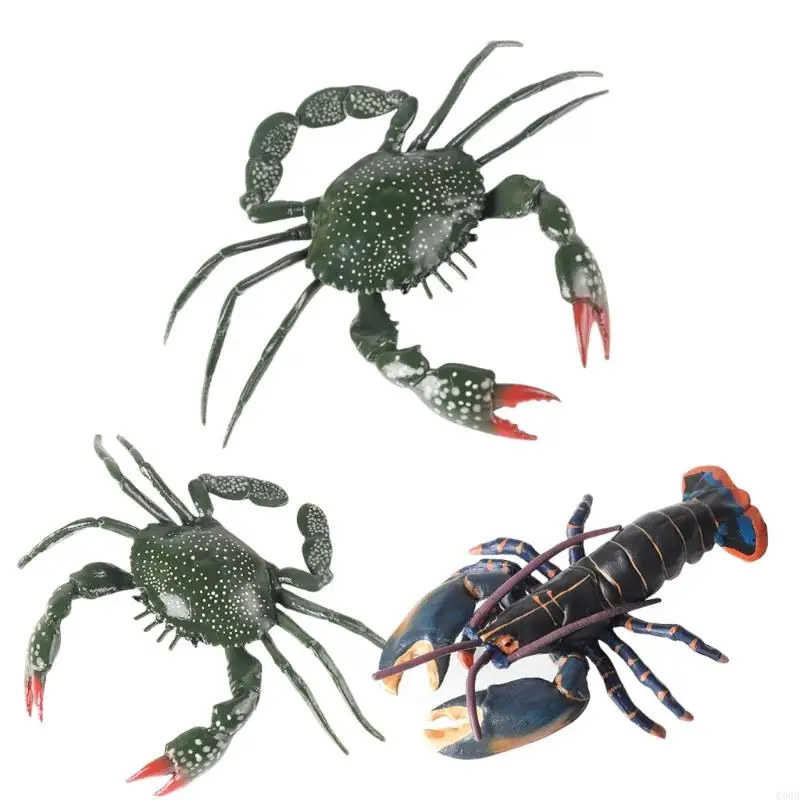 090B Lifelikes Крабы семейный набор игрушек прочные пластиковые фигурки животных