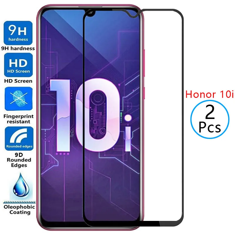 

Защитное закаленное стекло 9d для huawei honor 10i, Защита экрана для honor 10i, huawey, honer, onor, hono, honr 10 i, i10, защитная пленка