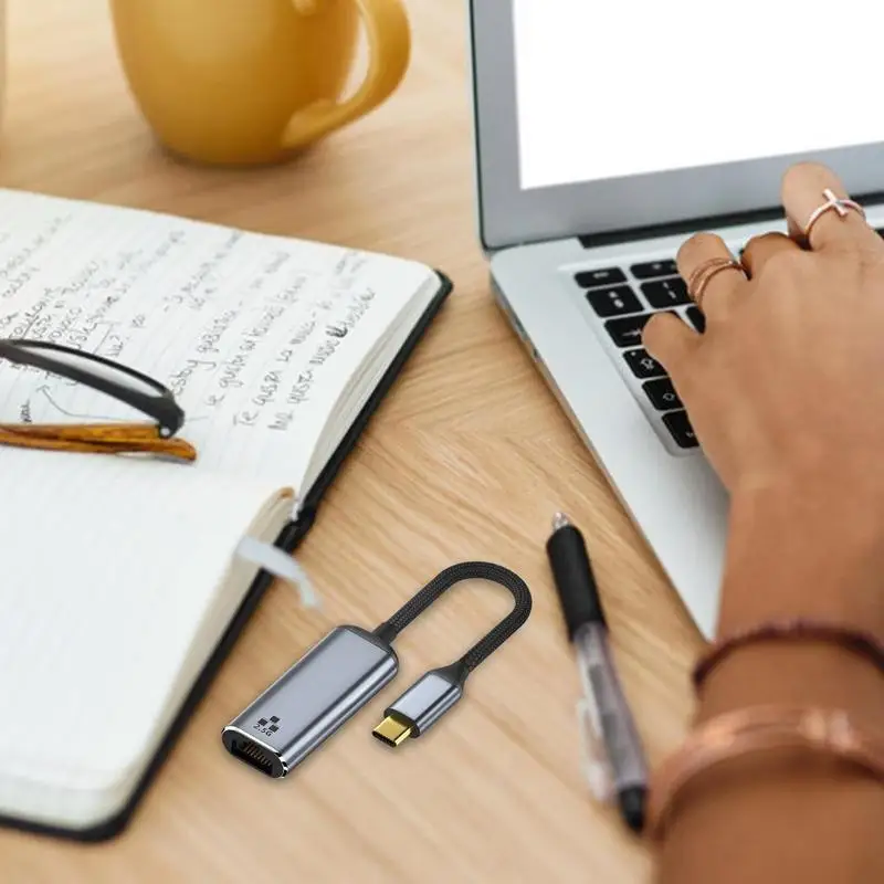 

USB Cable Faster Transmission Type-C To RJ45 Cable Widely Compatible Cable Double End USB Cord Compatible With Hard Drives PC