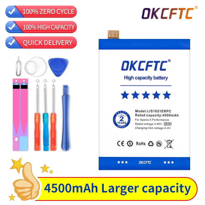 

Original Phone Battery For Sony Xperia X F5152 F5121 F5122 L1 LIS1621ERPC 4500mAh Replacement Phone Batteries Free Tools +gift