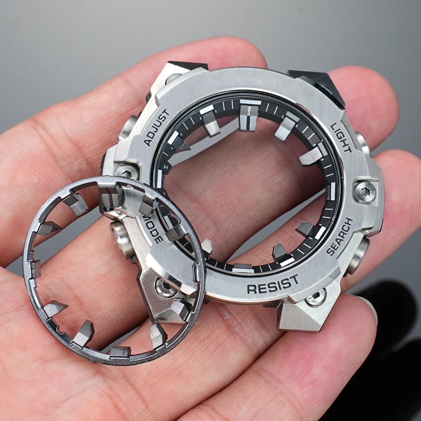 Фото Кольцо-индекс для часов DIY (сделай сам) для Casio G-SHOCK GST-B400, часовые метки, кольцо для циферблата, модификация, аксессуары для часов B400 №5