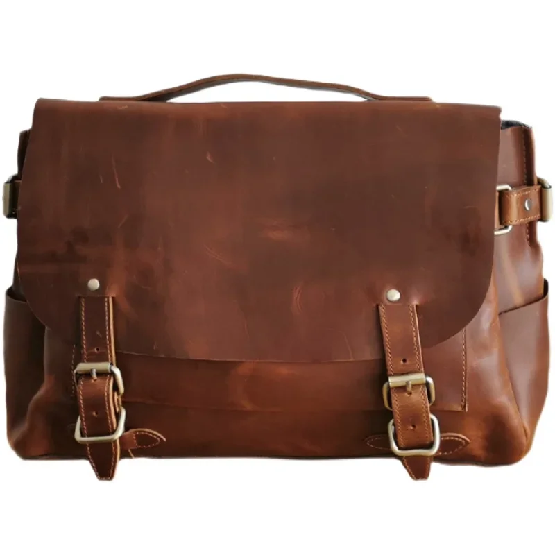 Боковые сумки с обеих сторон мотоцикла из воловьей кожи локомотивные прицепы