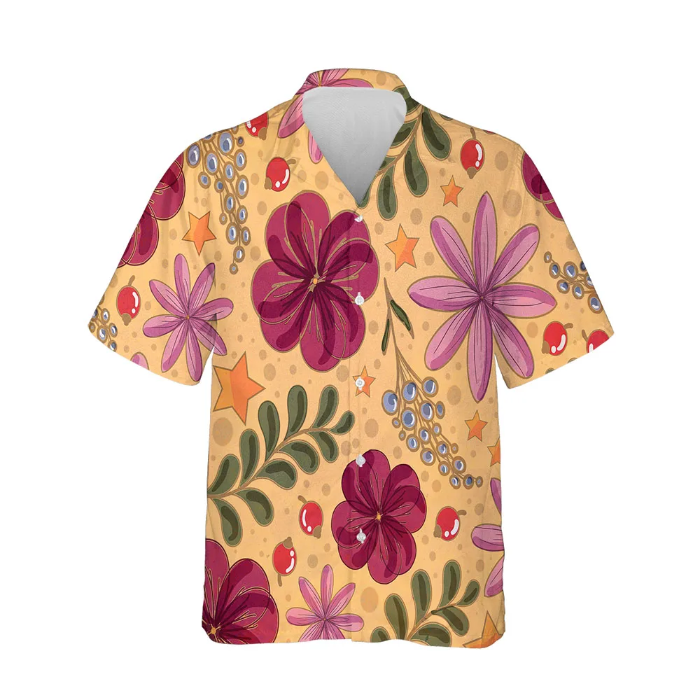 Jumeast New 3D Summer Shirts For Men Mens Hawaiian Shirt Short Sleeve Casual Fashion Breathable Streetwear Comfortable Blouses
