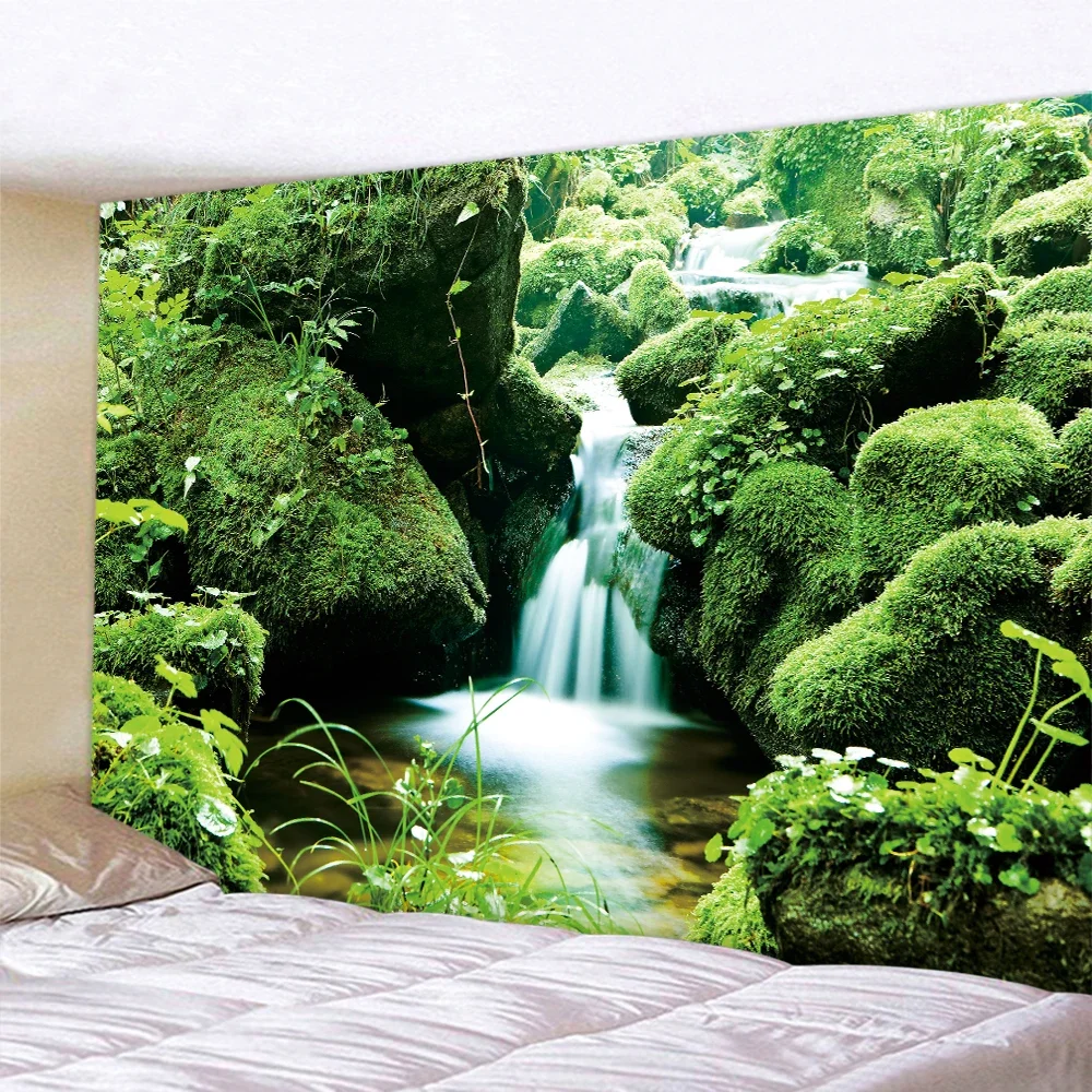 Лесные растения листья психоделическая сцена домашнее искусство Декор гобелен в