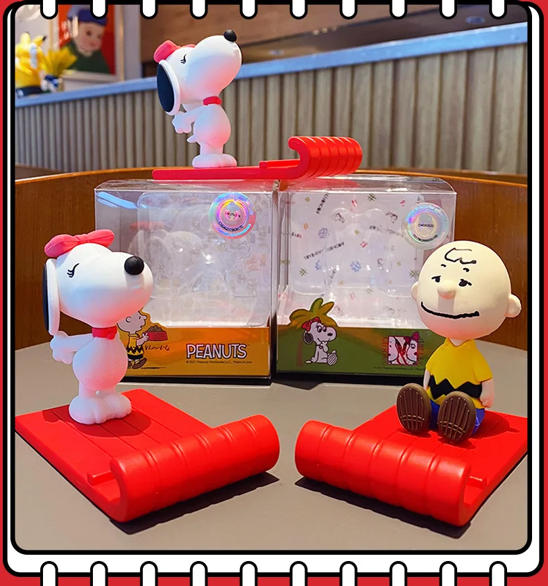 

Snoopy, Чарли, коричневый, кавайный, мультяшный телефон, портативный, ленивый, настольный пол, искусственное украшение для рабочего стола