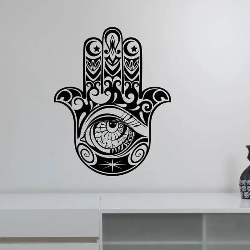 Хамса рука африканский узор сглаза Фатимы стикер на стену виниловый домашний