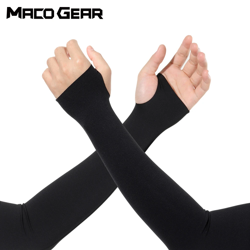 Фото Рукава для рук из ледяной шелковой ткани дышащие быстросохнущие рукава бега