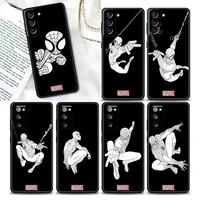 phone case for samsung galaxy s22 s7 s8 s9 s10e s21 s20 fe plus ultra 5g soft silicone case cover marvel spider man comics