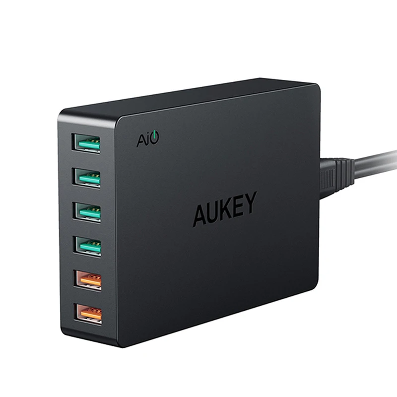AUKEY PA-T11 6 USB порт Qualcomm Quick Charge 3 0 настольное зарядное устройство 60 Вт зарядная