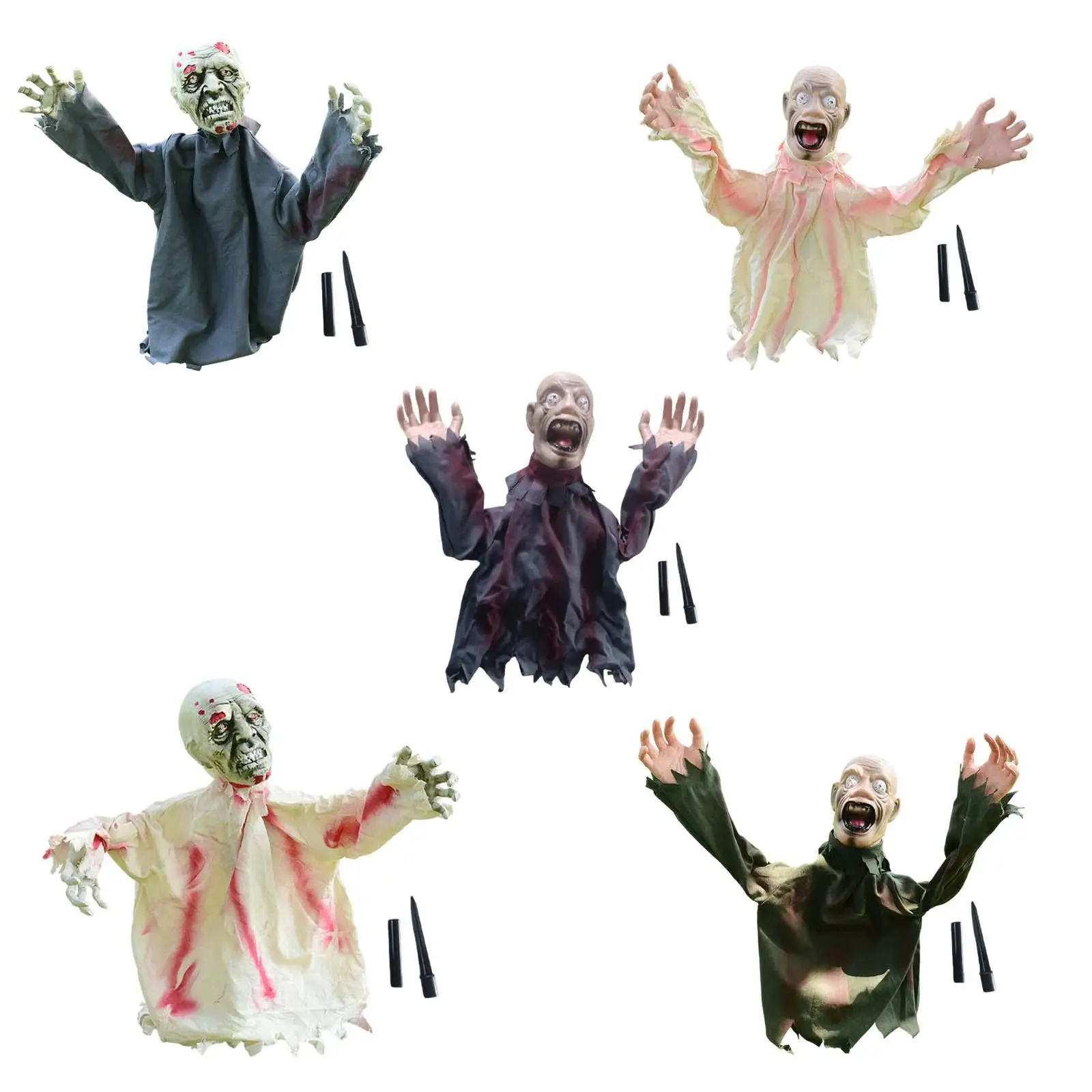 

Creepy Zombie Lawn Stake Prop Haunted House Horror Theme Party Favors Patio Yard