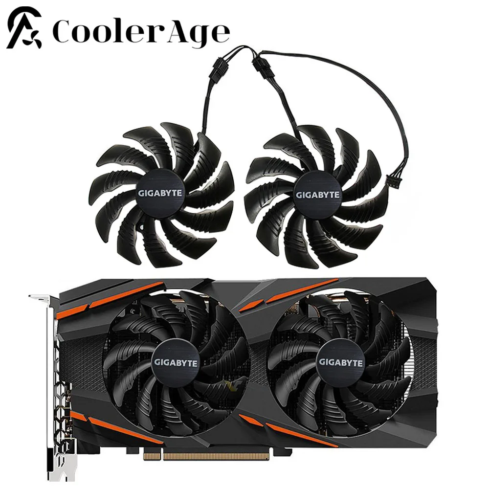 

88MM T129215SU PLD09210S12HH 4Pin Cooling Fan For Gigabyte GTX 1050 1060 1070 960 RX 470 480 570 580 Graphics Card Cooler Fan