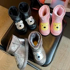 Детские зимние ботинки, размер 25-36, милые Мультяшные ботинки для мальчиков, сохраняют тепло и водонепроницаемые, детская повседневная обувь, детская обувь