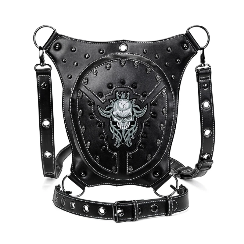 

Punk Waist Bag Drop Leg Bag Outdoor Bike Motorcycles Cycling Hiking Fanny Pack Hip/Thigh Bag Utility Pouch Shoulder Gift