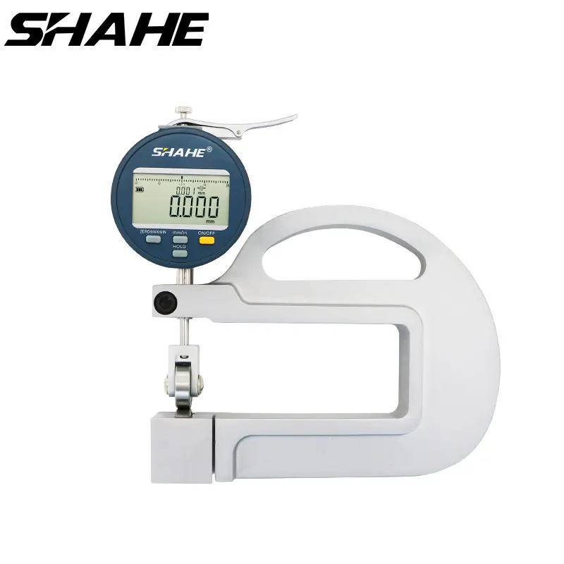 

SHAHE Rechargeable Battery Digital Thickness Gauge 0.001 mm With Roller Insert Thickness Gauge Meter 0-10 mm