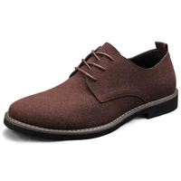 men leisure suede classic lace up dress shoes flats footwear men casual italian oxford business shoes footwear loafers plus size