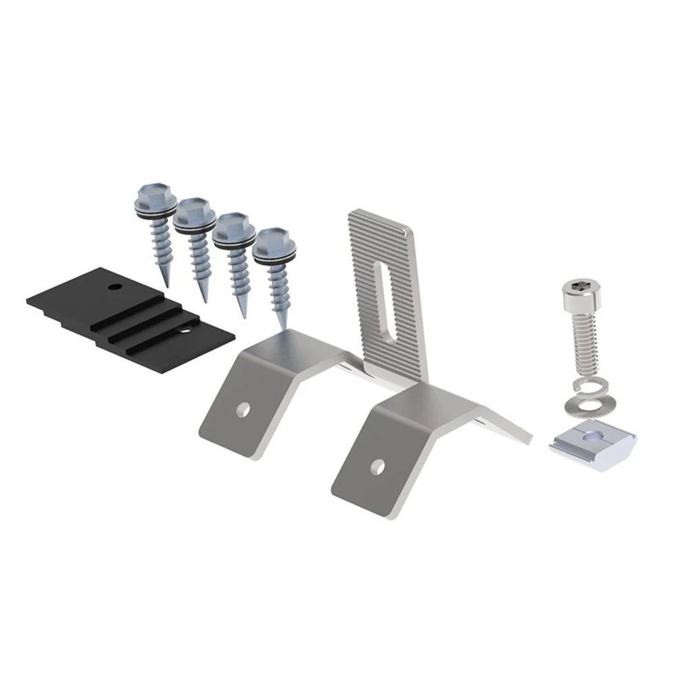 

Photovoltaic Clamp Trapezoidal Clamp Solar Power Supplies Stainless Steel 1/4pcs 100x72x82.6mm Electrical Supplies