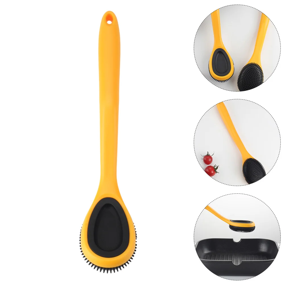 

1Pc Brush Handy Lightweight Creative Silicone Brush Cleaning Brush Pot Brush Bowl Brush for Kicthen
