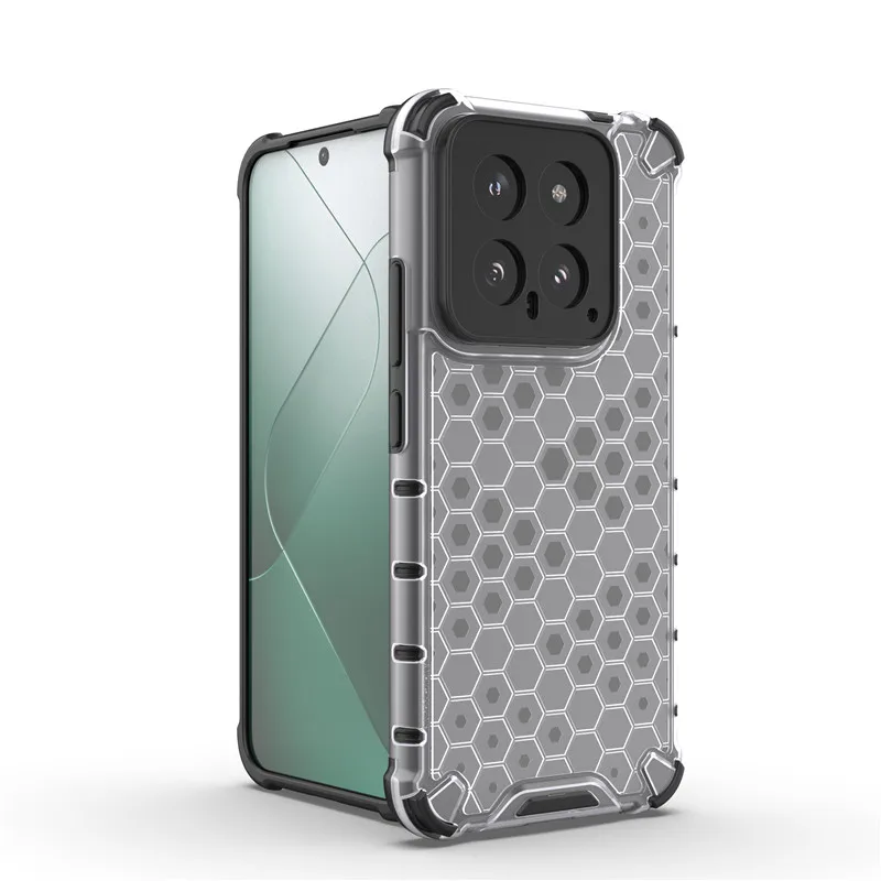 

For Xiaomi 14 Case For Xiaomi 14 Cover 6.36 inch Honeycomb Hard PC Shockproof Protection Bumper For Xiaomi 14 5G Fundas