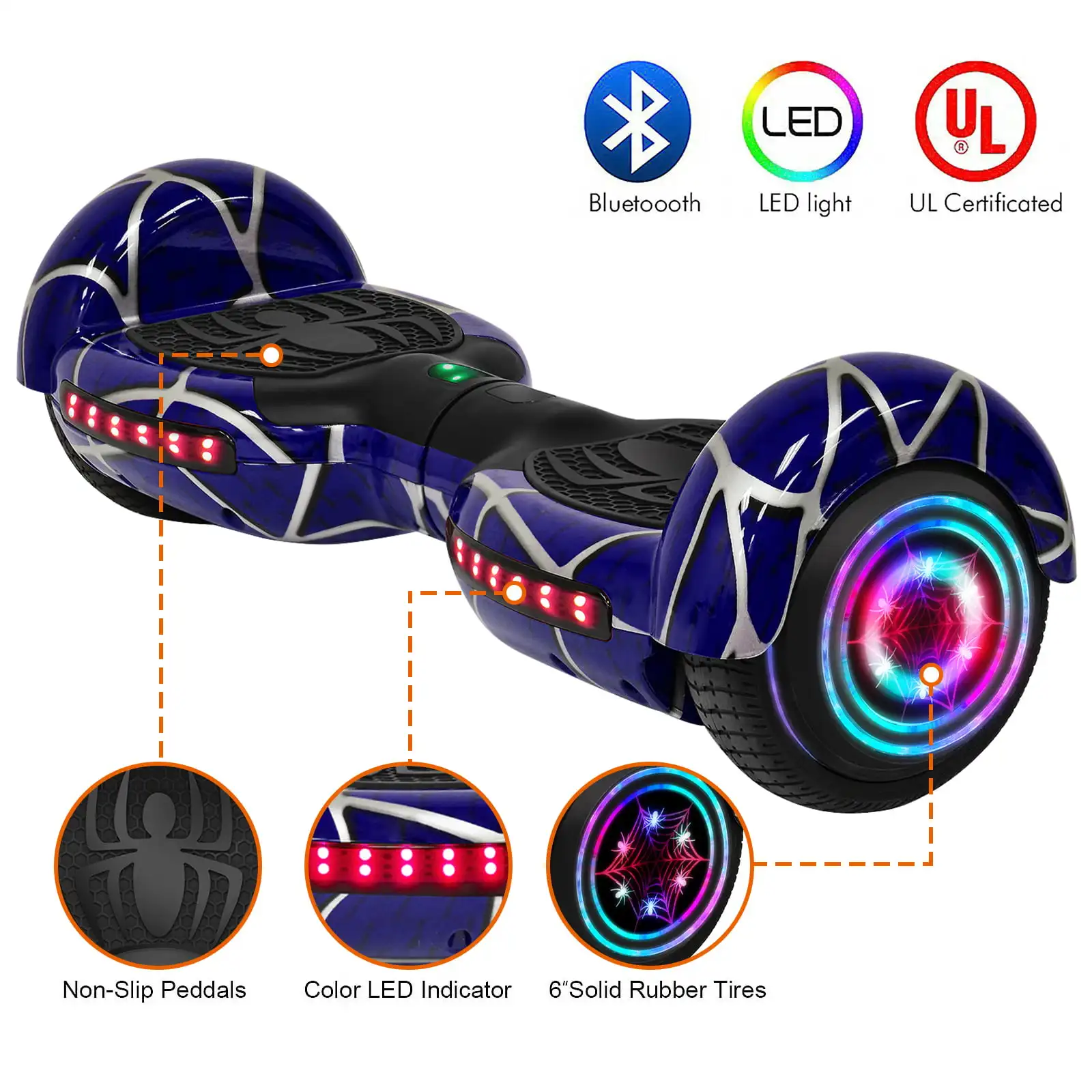 Spider Design Hoverboard Self Balancing Scooter 6.5