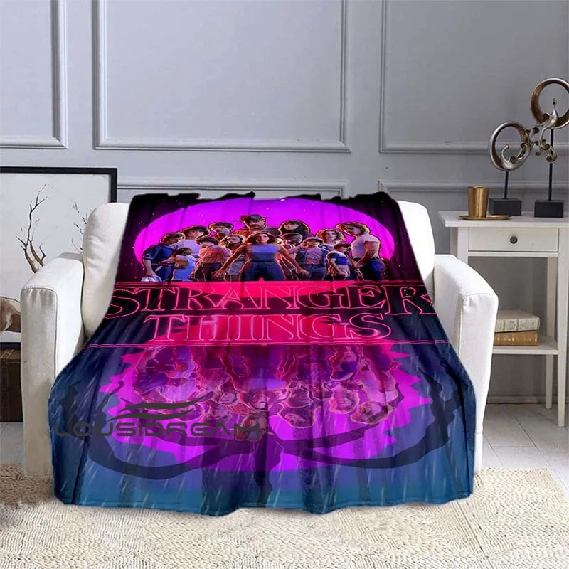 

Stranger Things Horror Thriller 3D Printing Blanket Family Thin Blanket Bedroom Sheet Living Room Sofa Rest Blanket Fluffy Plush