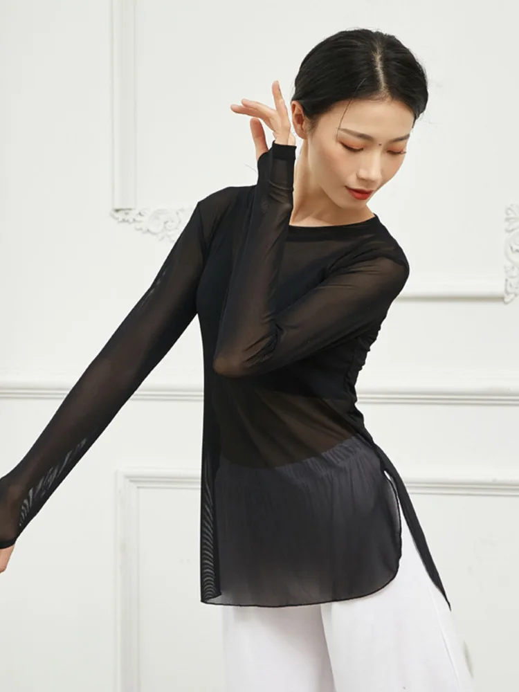 Костюм для современных танцев с разрезом топы торжества Женская однотонная