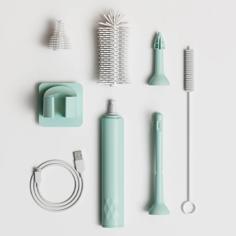 Силиконовая электрическая вращающаяся детская бутылочка щетка вода молоко для