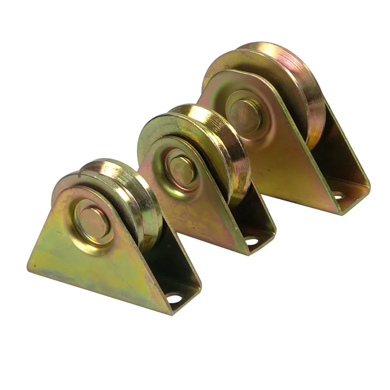 2 шт. стальные ролики для раздвижных ворот V-образные дверей с кронштейном |