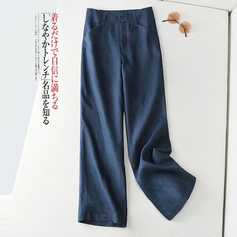 

Fashion Harajuku Cotton Linen Pants For Women Loose Casual Color Women Harem Pants Plus Size Capri Women's Summer Trouser Q860