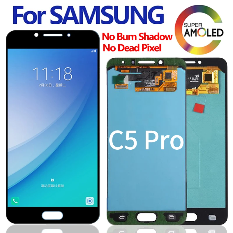 

Original 5.2'' AMOLED For SAMSUNG Galaxy C5 Pro C5010 LCD Display Touch Screen Digitizer Assembly
