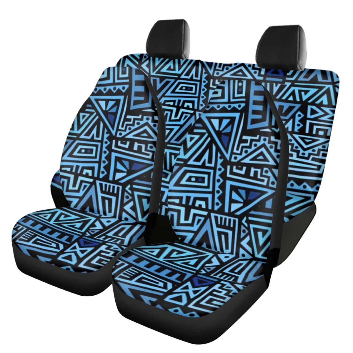 

Car Interior Seats Protector for Sedan Truck Universal Car Seat Covers African Culture Design Full Set 4Pcs Auto Accessories