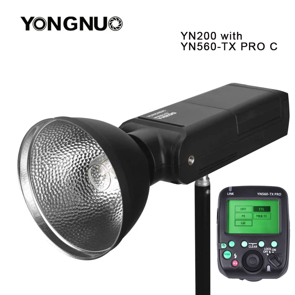 Купи YONGNUO YN200 TTL HSS 2.4G 200W 2900mAh 1/8000s Pocket Flash Speedlite+Bare Bulb Lamp Holder Transmitter Trigger Kit for Canon за 16,020 рублей в магазине AliExpress