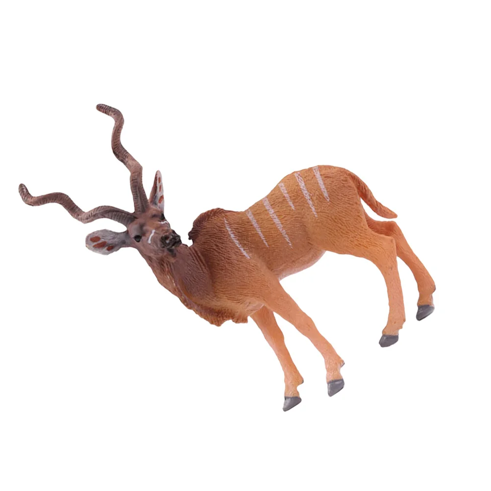 

1PC Horned Antelope Model Simulation Lifelike Wildlife Adornment Model for Children Studnets
