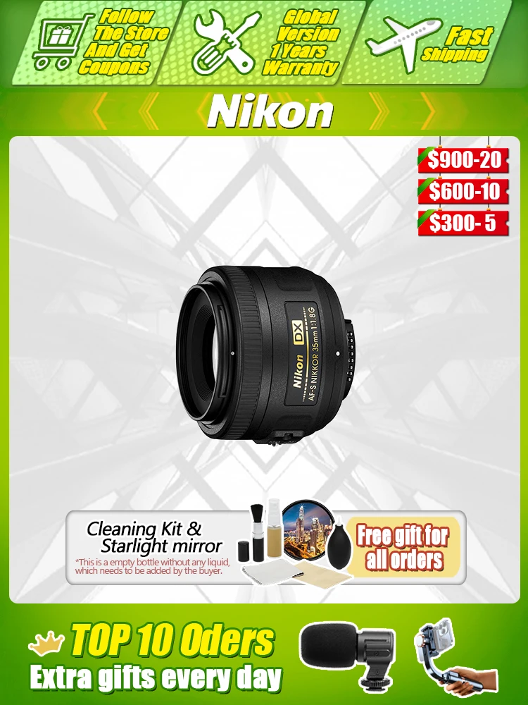 

NIKON AF-S DX NIKKOR 35mm F/1.8 G Large Aperture Portrait Lens For NIKON D7000 D7100 D7200 D7500 Professional Photography