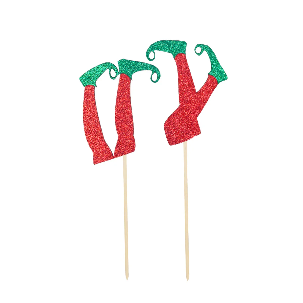 

12pcs Christmas Cupcake Picks Christmas Party Dessert Topper Xmas Cake Decoration Holiday Cake Picks Christmas Fruit Picks