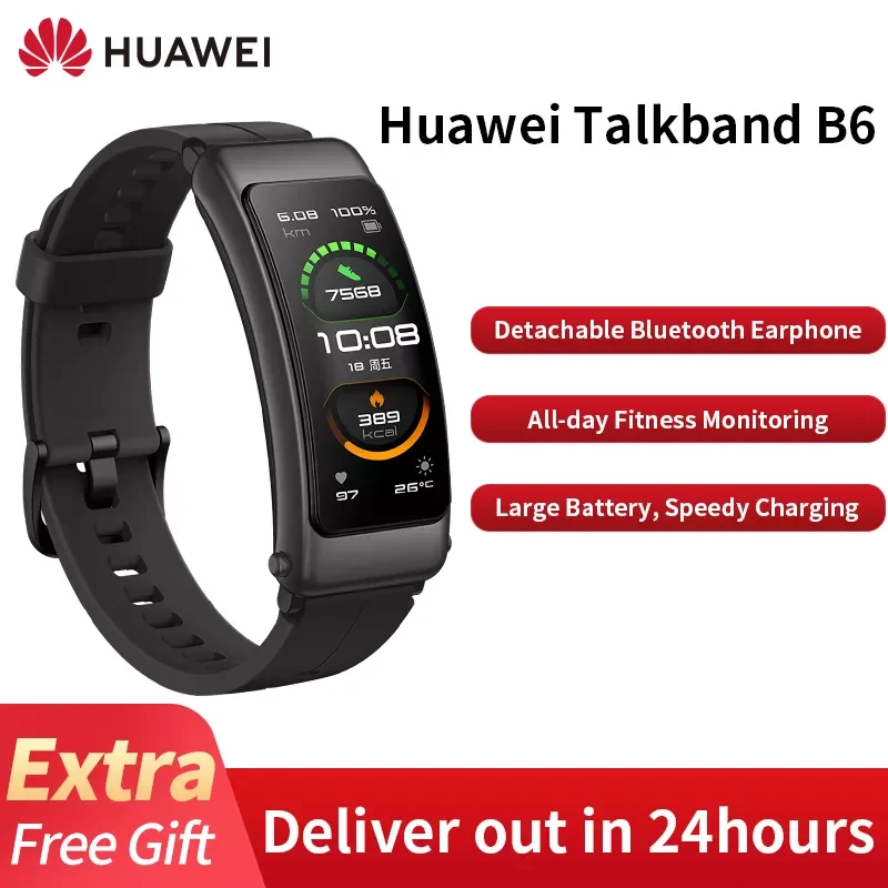 

NEW2023 100% NEW Talkband Smart Band 6 Detachable Bluetooth Earphone B6 Sport Band Fitness Monitoring Smart Wristband