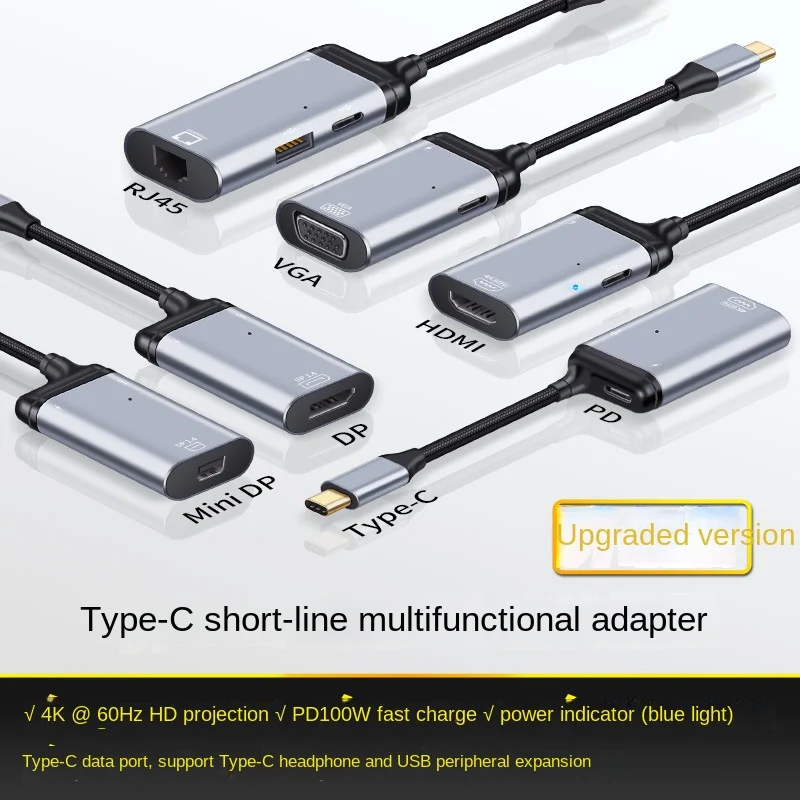 

Новый адаптер 4K USB C к rj45/VGA/DP/HDM1-compatible/Mini DP Type C к HDM1 Thunderbolt 3 для MacBook Pro 4K UHD