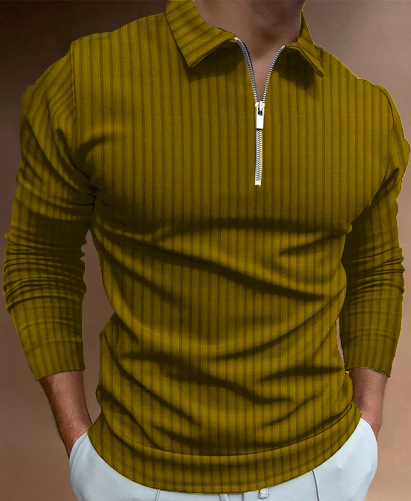

S-5XL Men's Casual Autumn Long Sleeve Polo Shirts Men Male Zip Tee Shirt Men Tops Street Golf Clothing Clothes For Men 2022