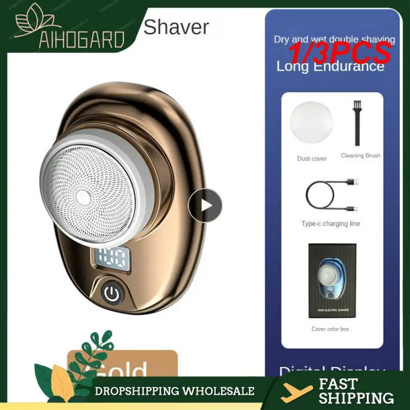

1/3PCS Mini Electric Travel Shaver For Men Pocket Size Washable Rechargeable Portable Painless Cordless Trimmer Knive Face Beard