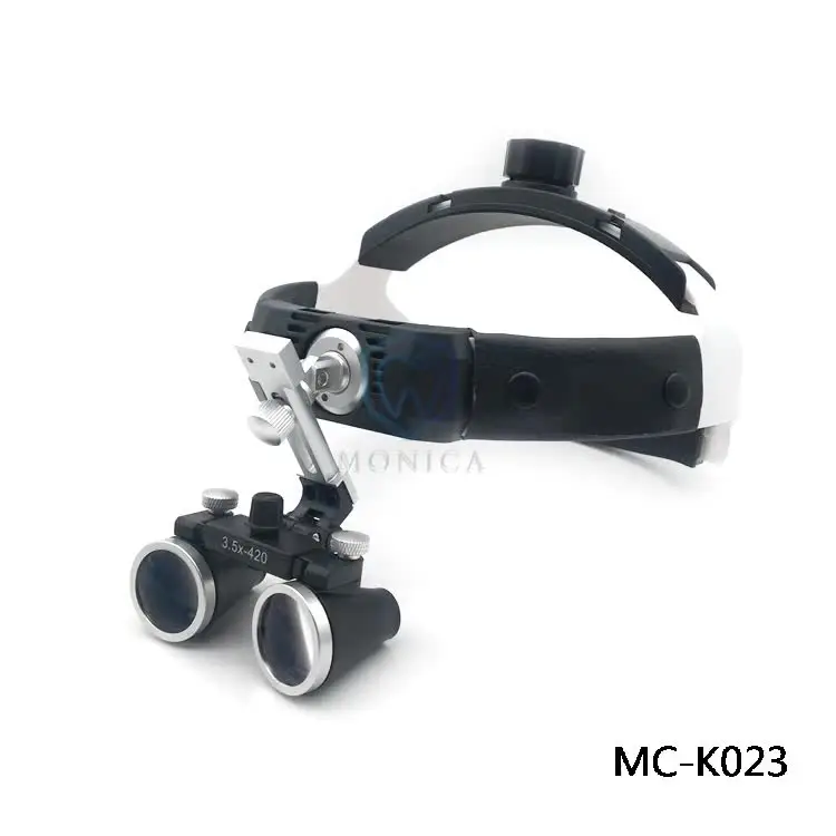 

3.5X 420mm Magnifying Glass / Headband Dental Loupes with LED Headlight / Surgical Binocular Loupes