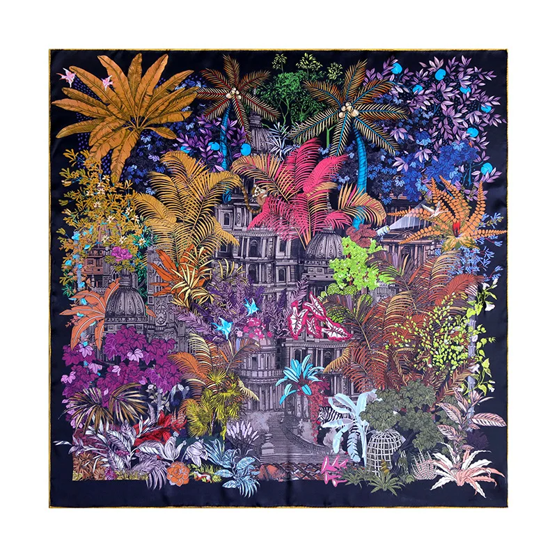 Женский мягкий шелковый шарф роскошные дизайнерские шали ручной работы большие