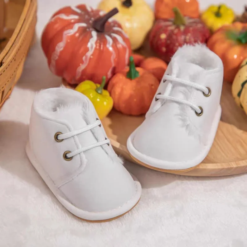 Зимние детские ботинки для мальчиков и девочек прогулочная обувь со шнуровкой