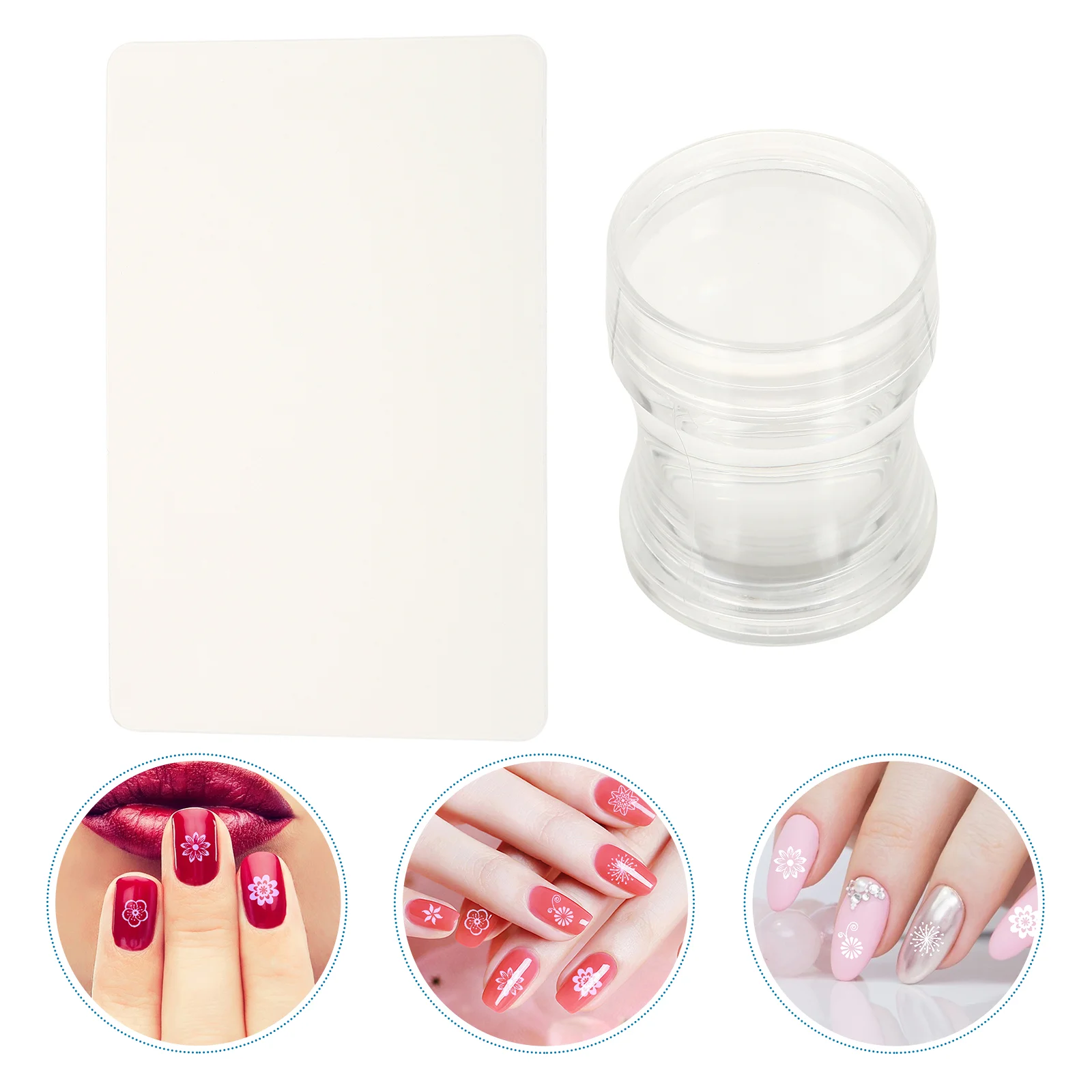 

Nail Stamper Stamping Tool Jelly Stamp Manicure Diy Tools Nails Clear Silicone Single Head Transparent Kit Visible Body Heads