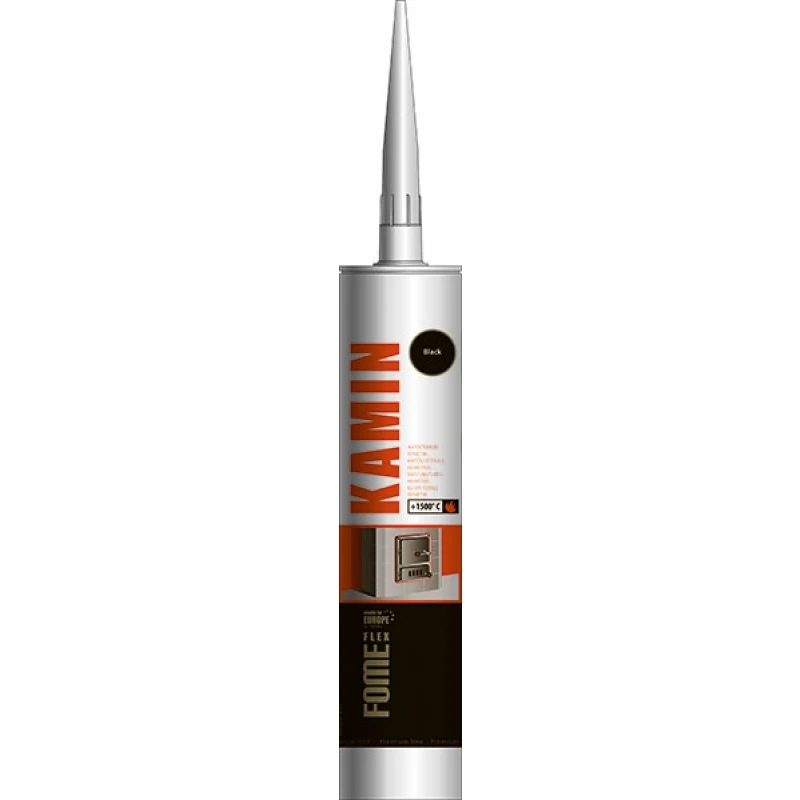 Heatproof sealant Fome flex Kamin 1500 s Black (300 ml) | Sealers
