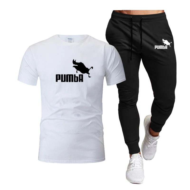 

Men's Fashion Comfort Suit + Long Pants Summer Breathable Casual Running Suit Fashion Harajuku Print Men's Sports Suit 2022 New