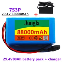 24v 88ah 7s3p 18650 battery lithium battery 24v 88000mah electric bicycle moped electric lithium ion battery pack 2a charger