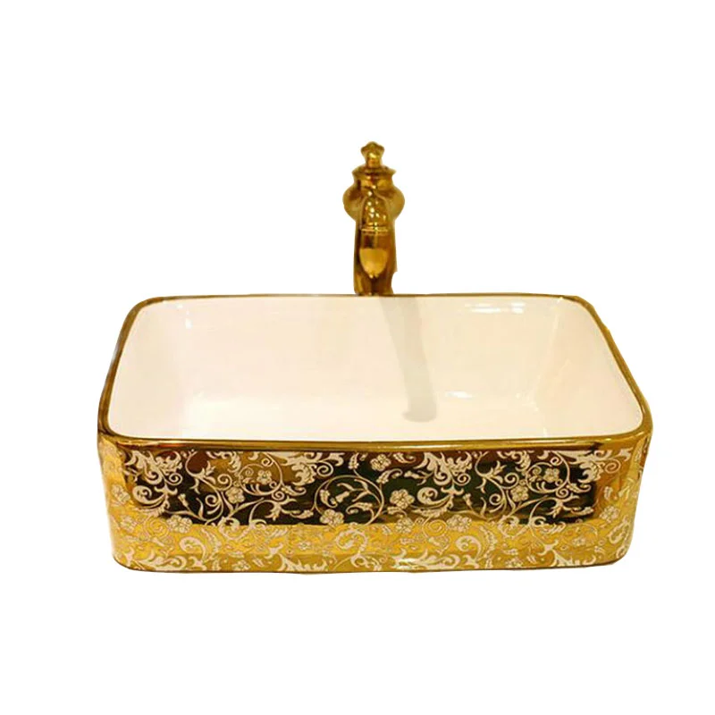 

Gold Luxurious Artistic Wash Basin price in Bathroom wash basin