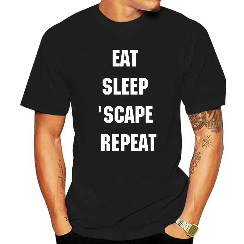 Runescape eat scape повторяющаяся футболка для мужчин хлопковая S-XXXL по индивидуальному