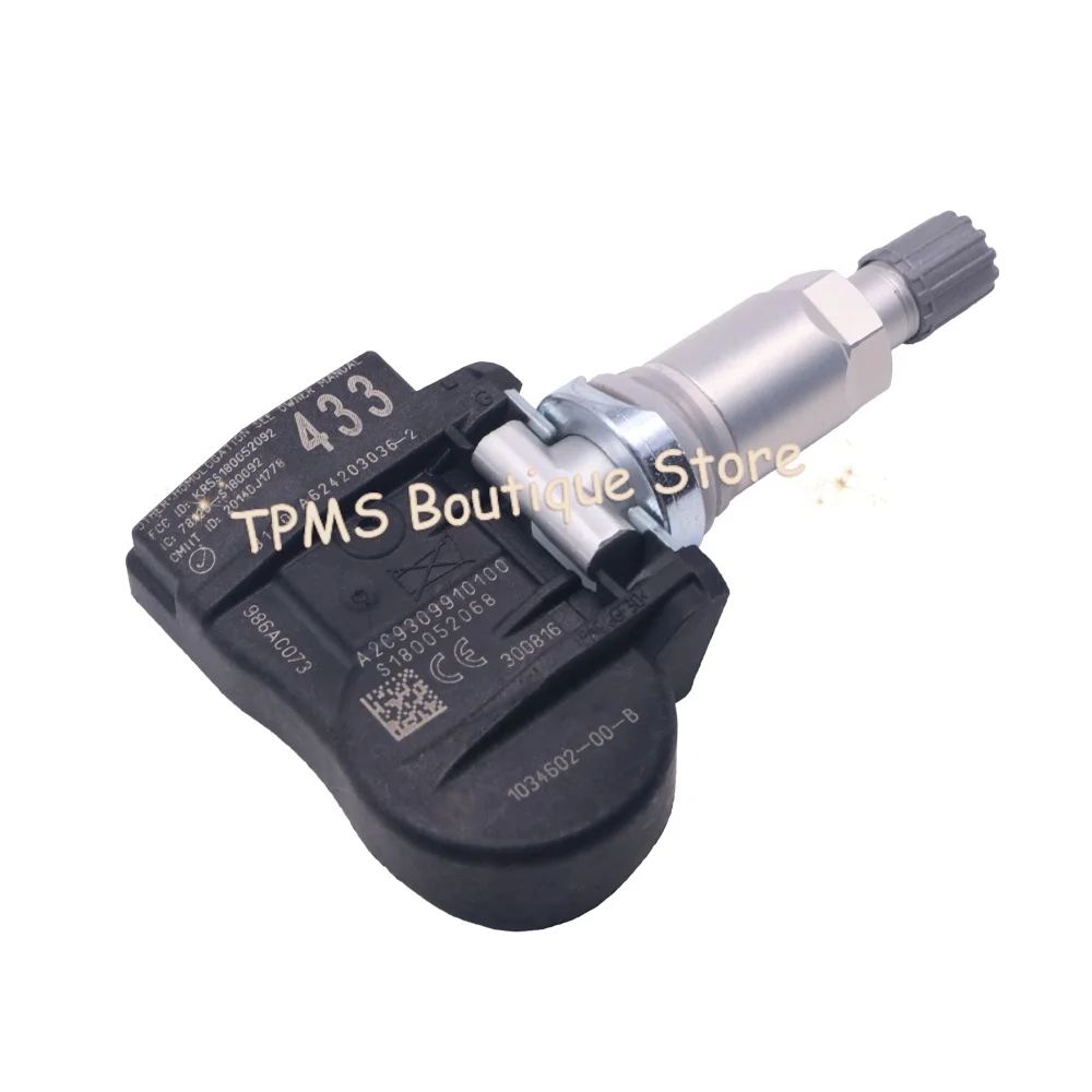 Фото Датчик давления в шинах TPMS, автомобильные аксессуары 1034602-00-B 1034602-00-A 1034602-00-C 433 МГц, 4 шт. для Tesla Model S X 3 №2