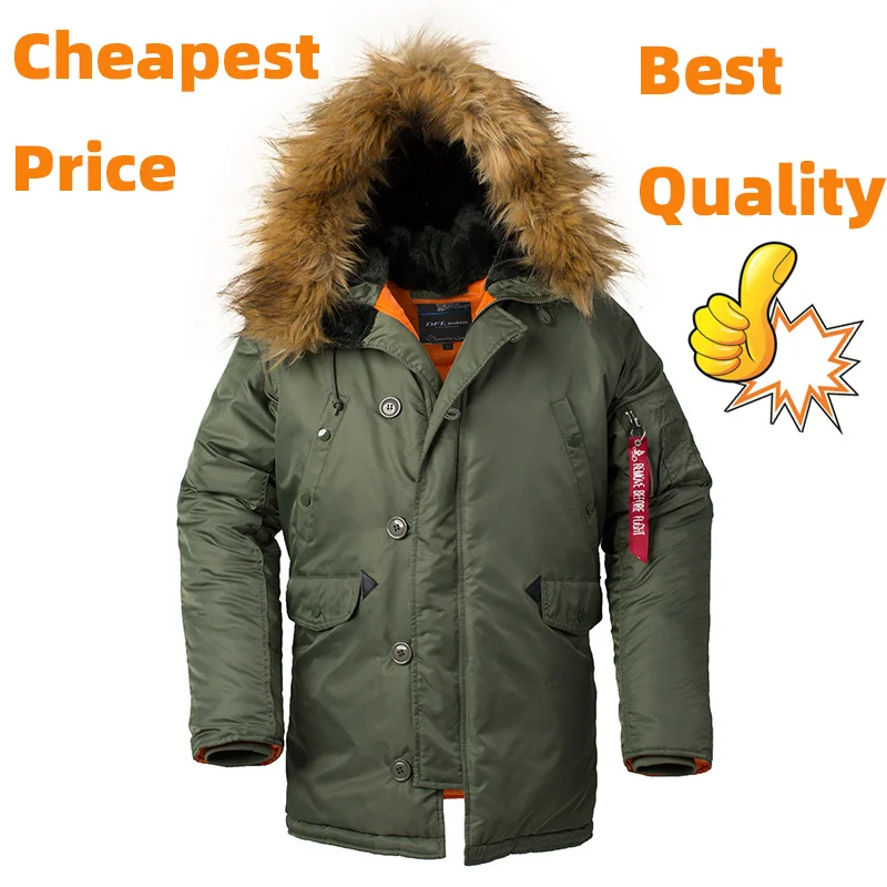 

1.5KG! Winter Men's Long Parka Male Padding Jacket Fur Oversize Husband Puffer Coats Mens Military Tactical Down Clothes 2022