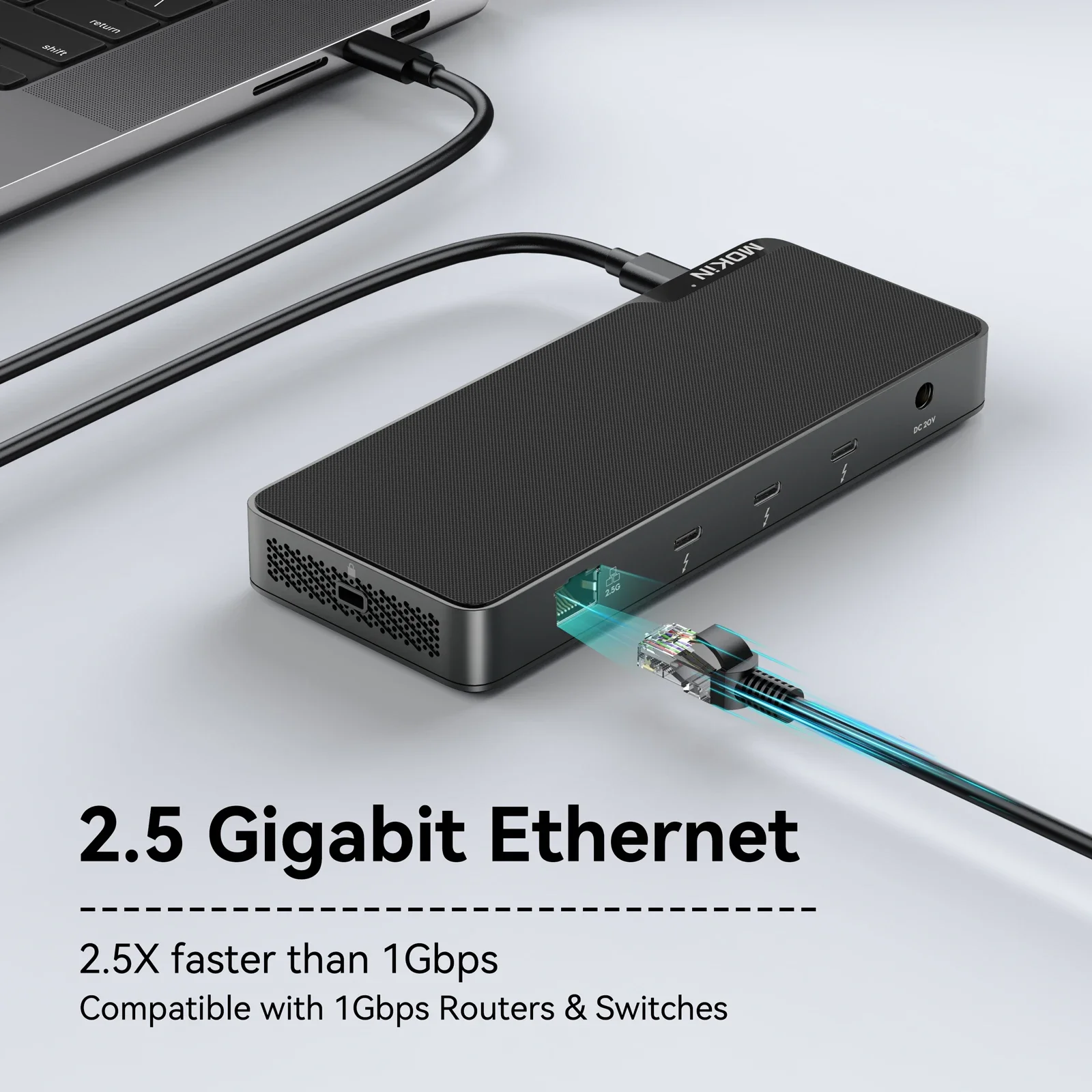 Док-станция для ноутбука MOKiN Thunderbolt 4, 40 Гбитс, USB 3,1, SDMicroSD (art.: 3920c97b68bb6) - 3920c97b68bb6